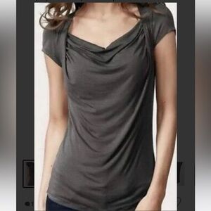 CAbi Dragged Front Dark Blue Tee. Size M